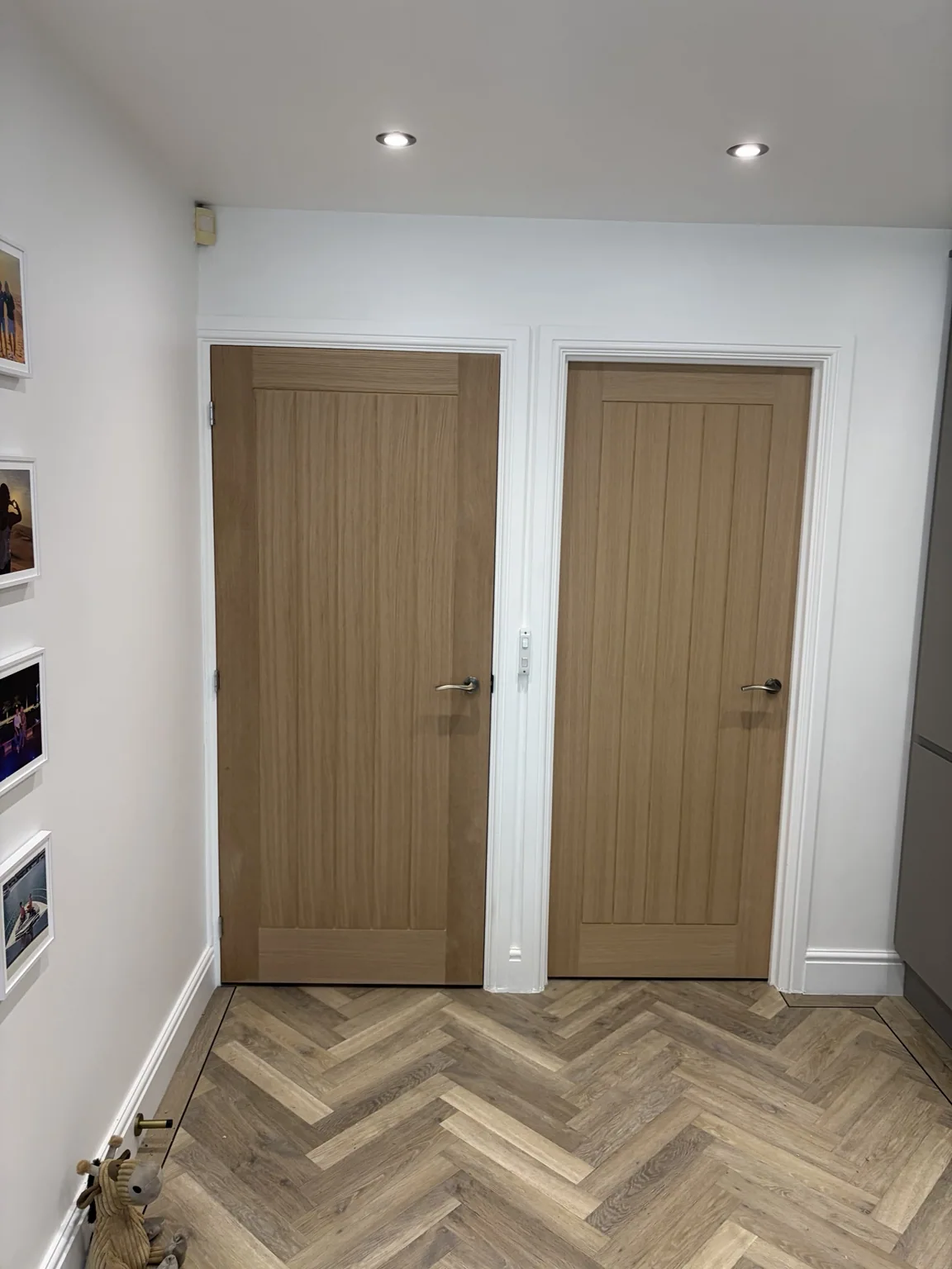Newly fitted oak internal doors