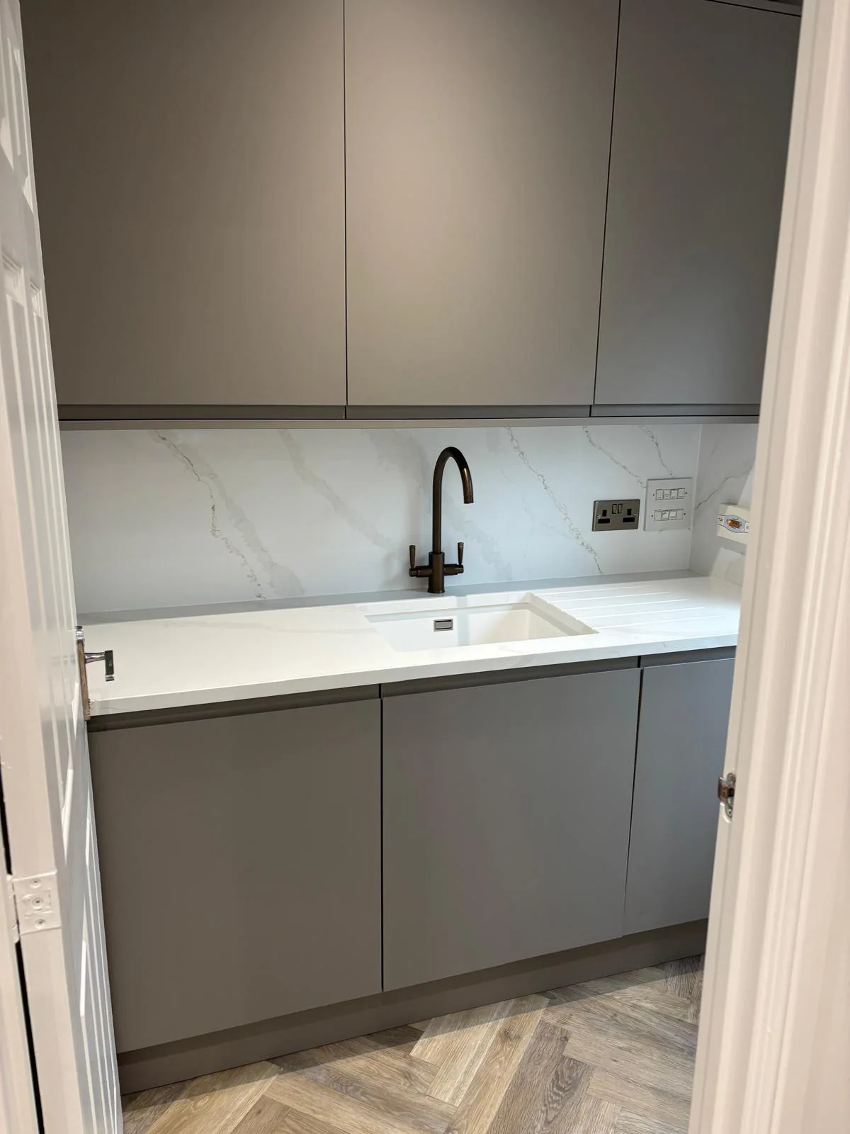 Finished utility room